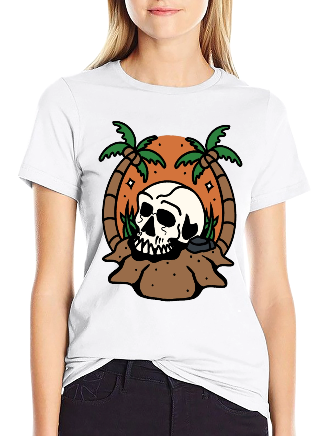 Skull Island Graphic T-Shirt - Black