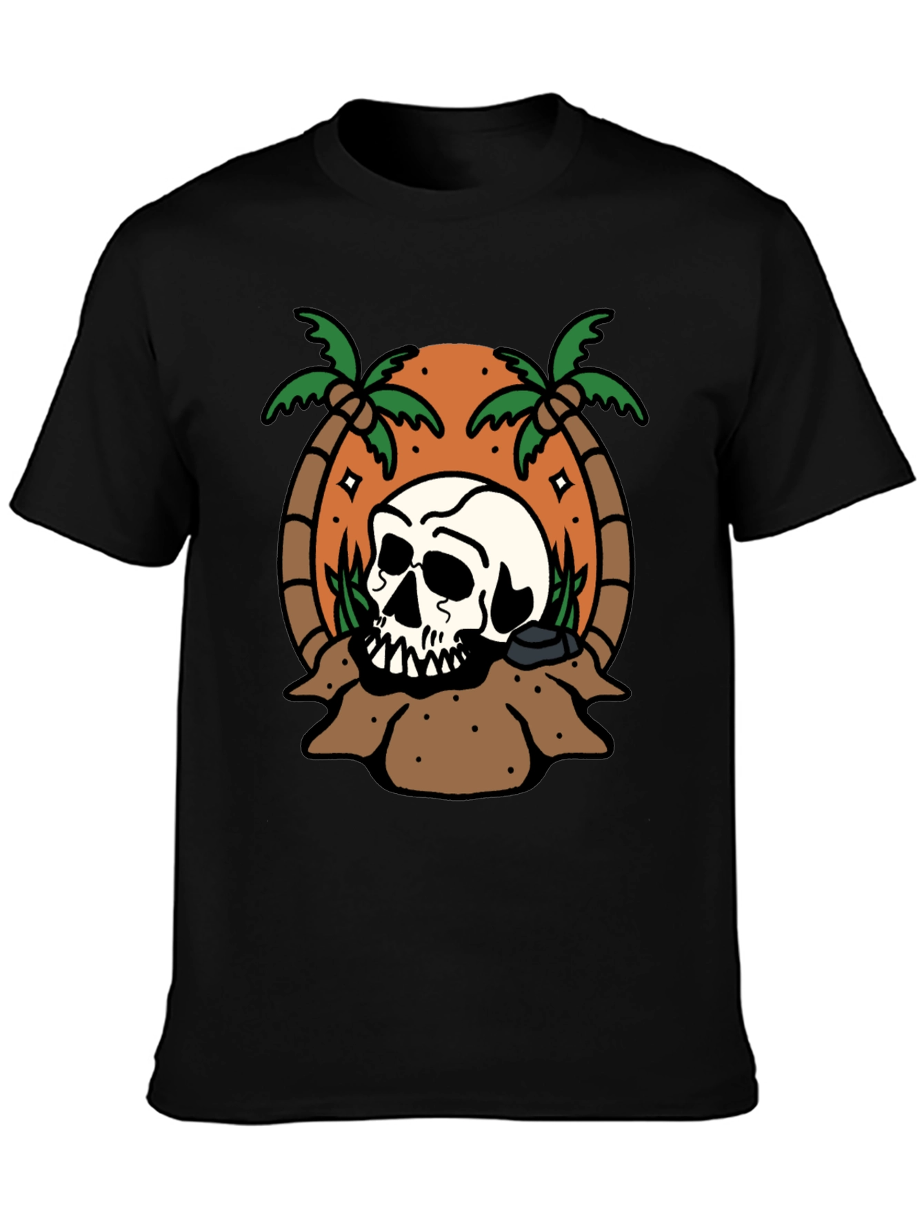 Skull Island Graphic T-Shirt - Black