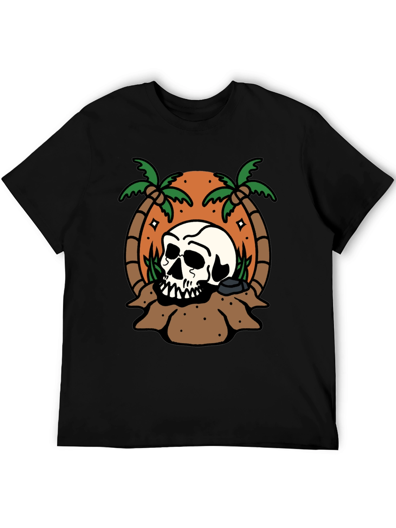 Skull Island Graphic T-Shirt - Black