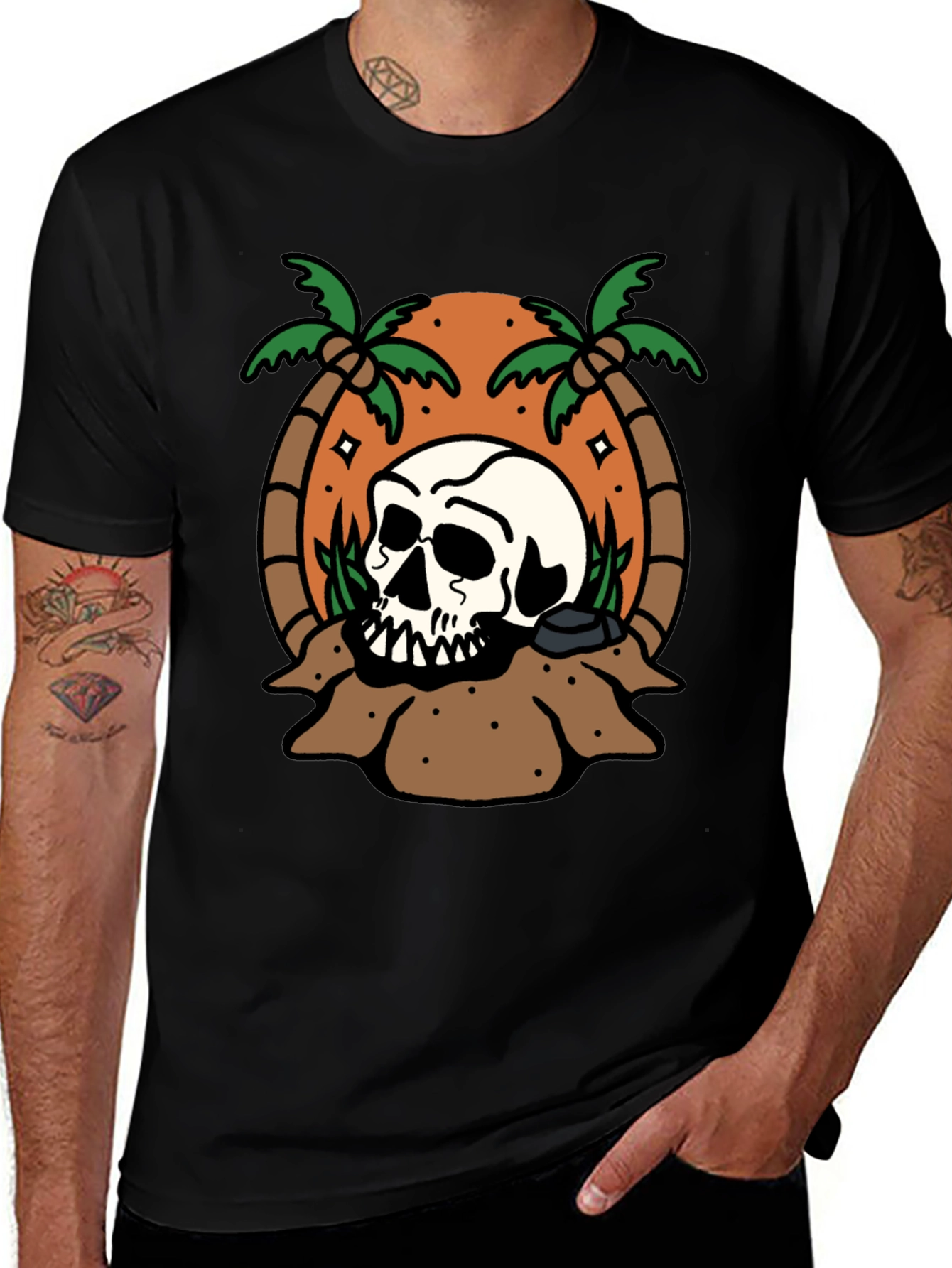Skull Island Graphic T-Shirt - Black