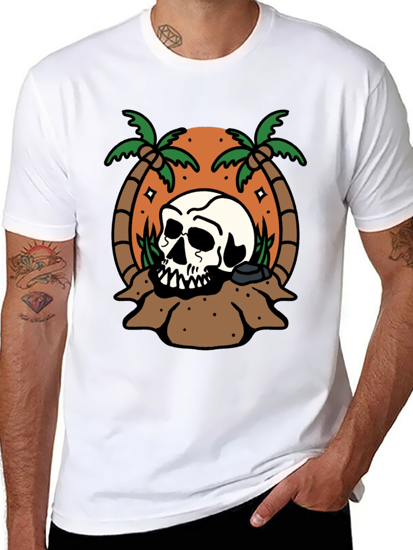 Skull Island Graphic T-Shirt - Black