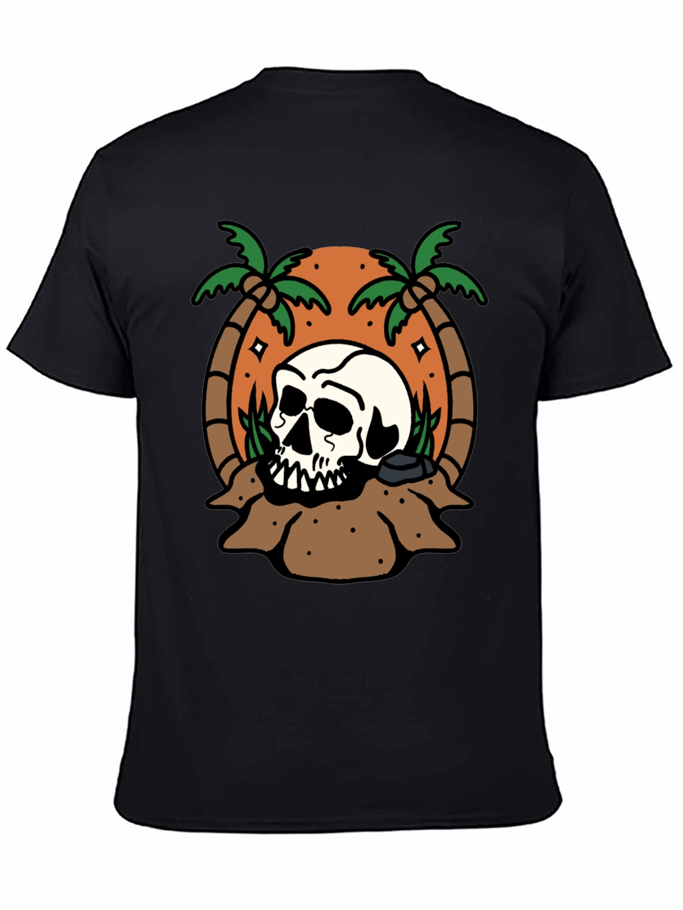 Skull Island Graphic T-Shirt - Black