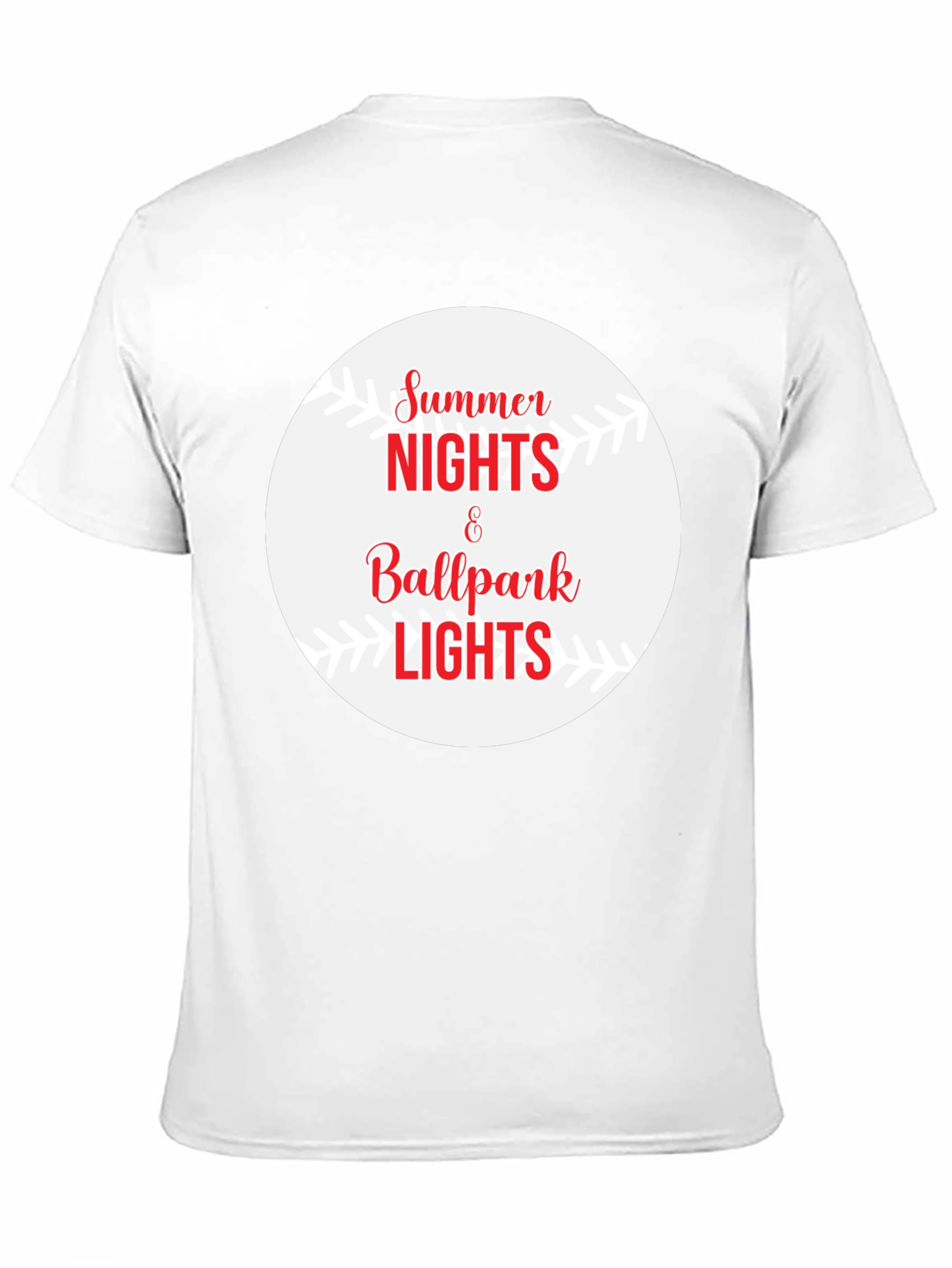 Summer Nights Ballpark Lights Graphic Tee