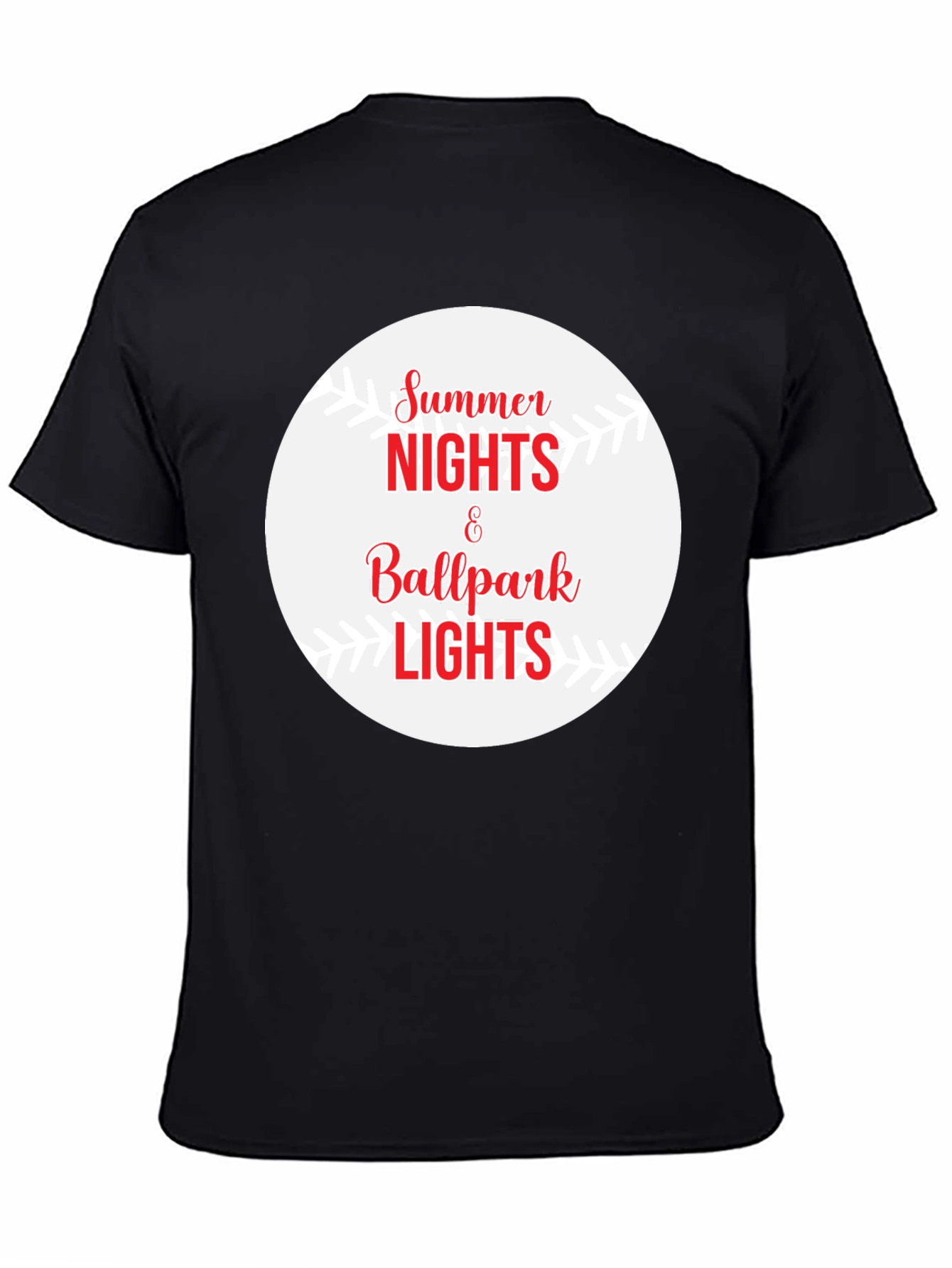 Summer Nights Ballpark Lights Graphic Tee