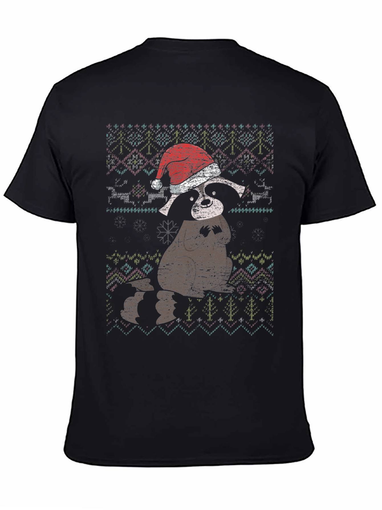 Festive Raccoon Christmas T-Shirt