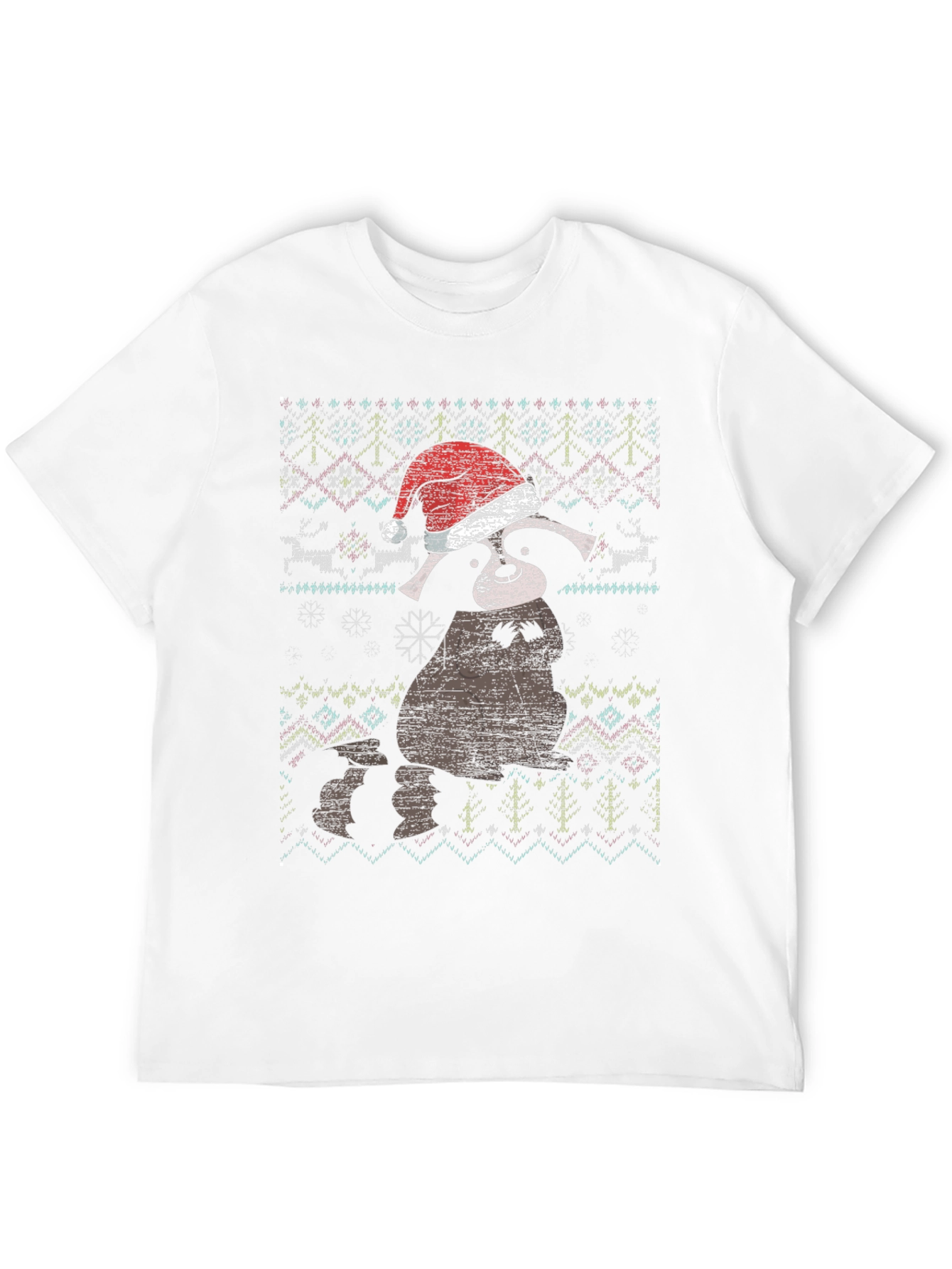 Festive Raccoon Christmas T-Shirt