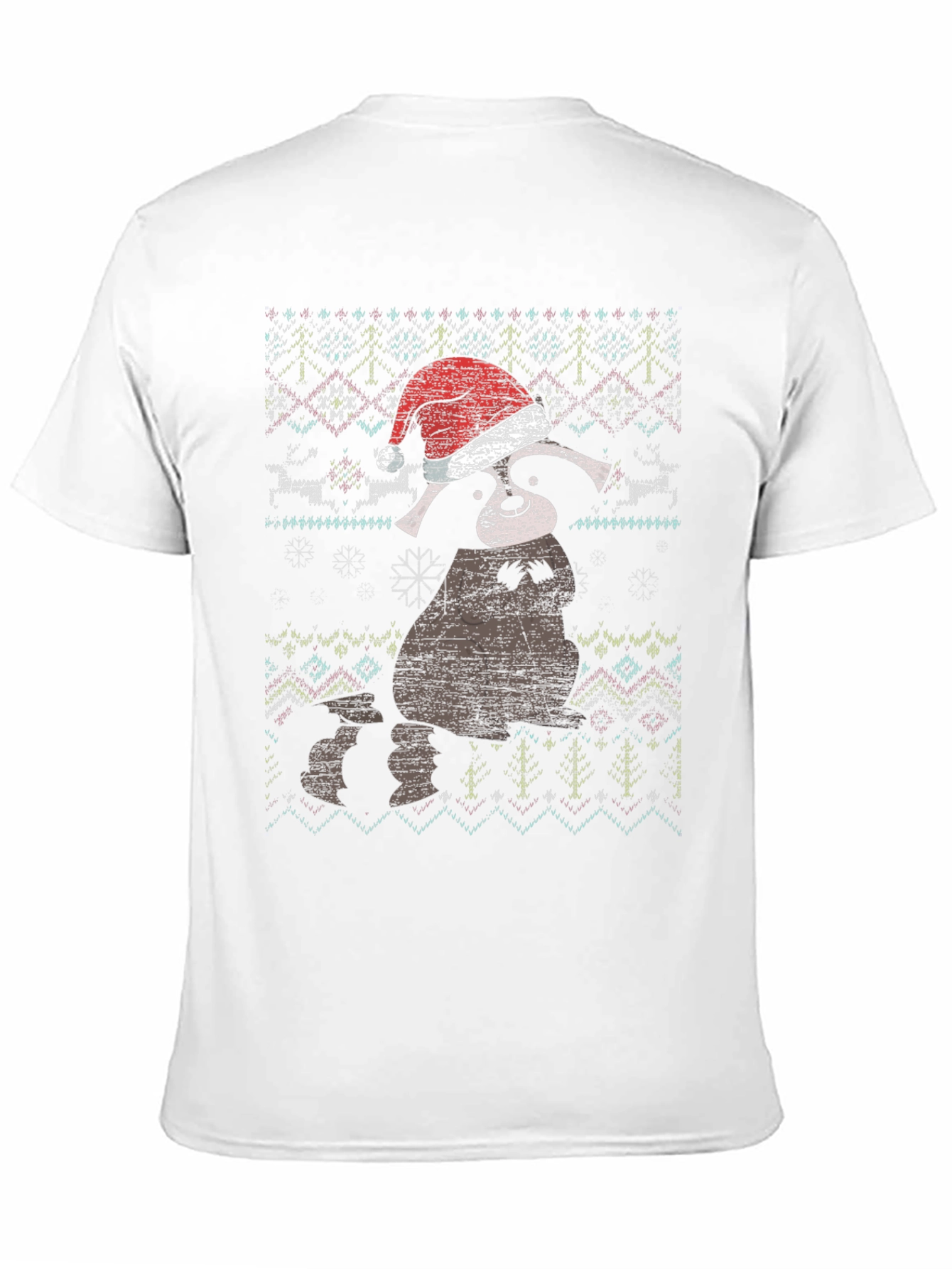 Festive Raccoon Christmas T-Shirt
