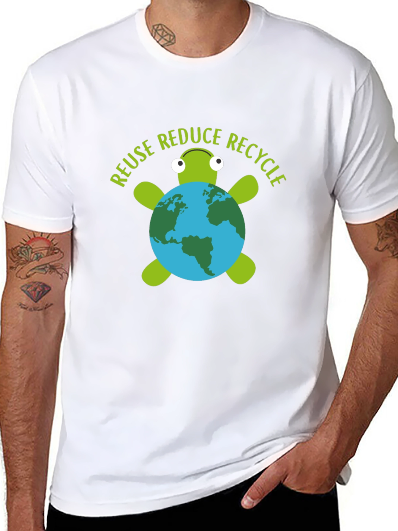 Eco Turtle Graphic Tee - Reuse Reduce Recycle