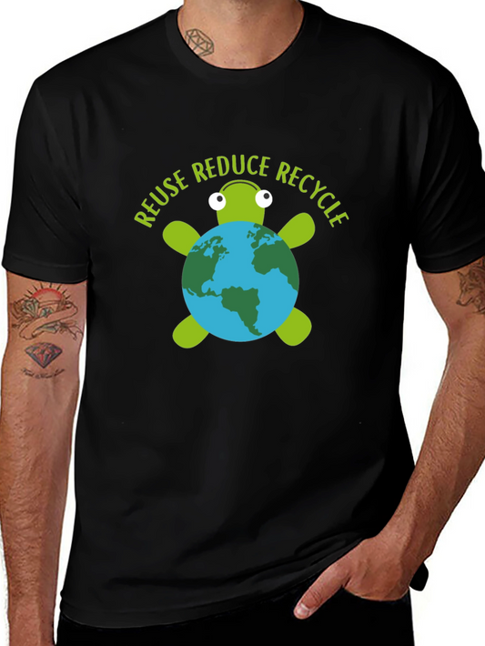 Eco Turtle Graphic Tee - Reuse Reduce Recycle