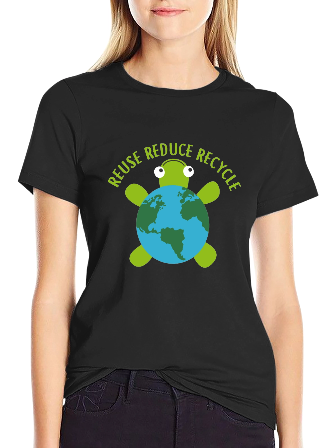 Eco Turtle Graphic Tee - Reuse Reduce Recycle