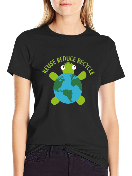 Eco Turtle Graphic Tee - Reuse Reduce Recycle
