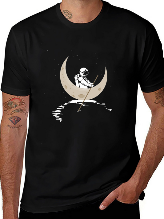 Astronaut Moon Boat T-Shirt