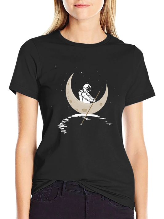 Astronaut Moon Boat T-Shirt