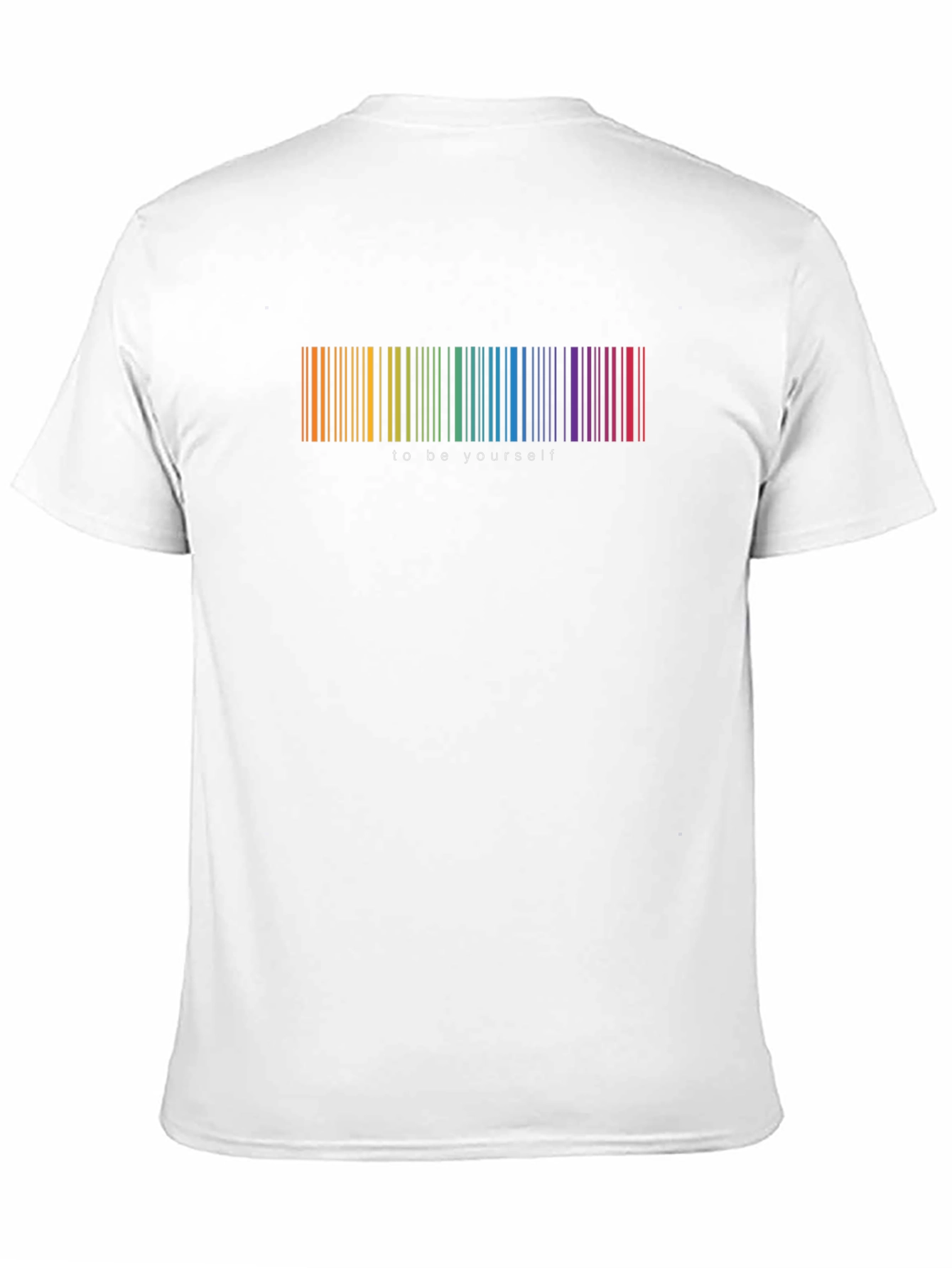 Rainbow Barcode To Be Yourself Graphic T-Shirt