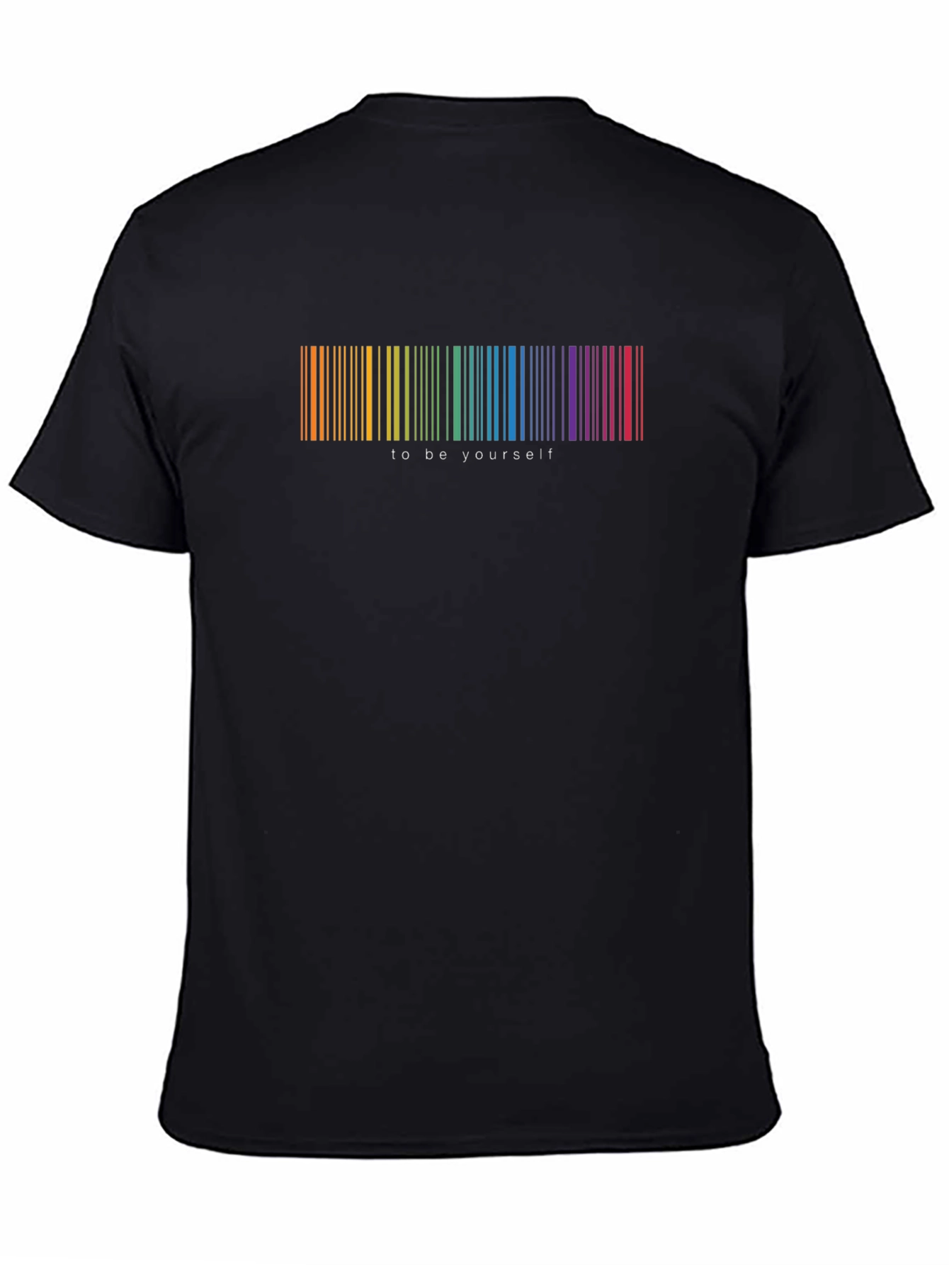 Rainbow Barcode To Be Yourself Graphic T-Shirt