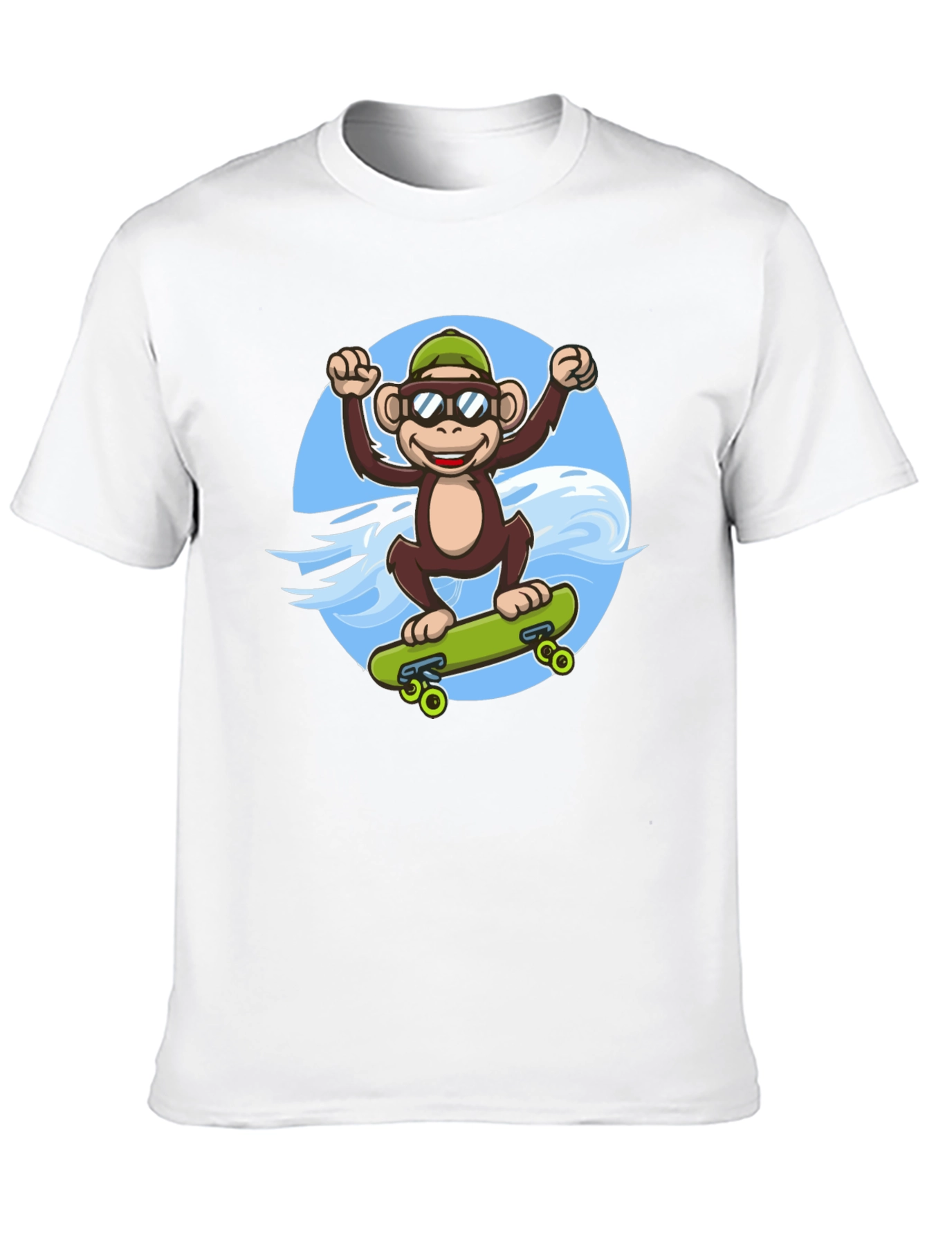 Monkey Skateboarder T-Shirt - Cool Graphic Tee