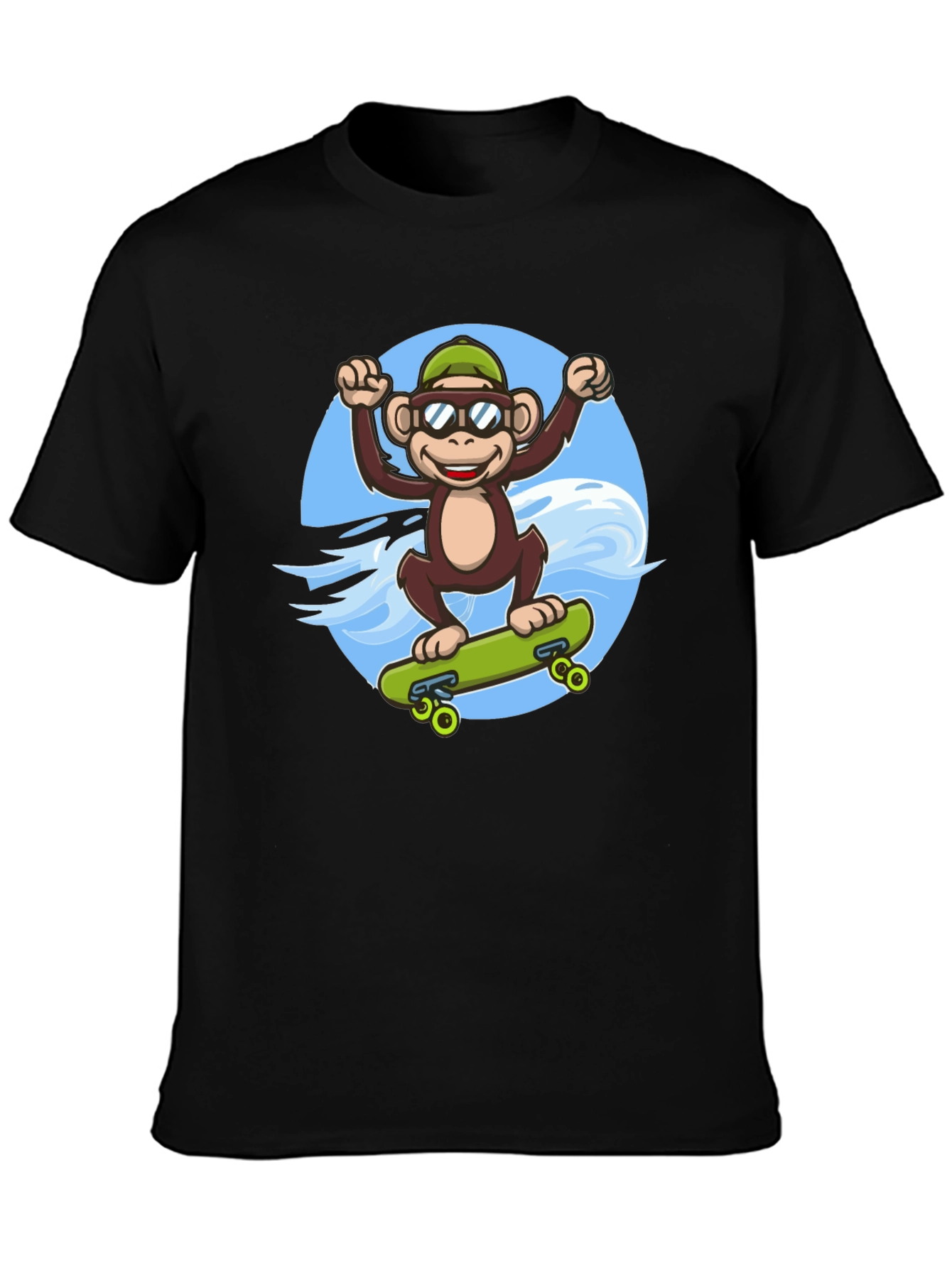 Monkey Skateboarder T-Shirt - Cool Graphic Tee