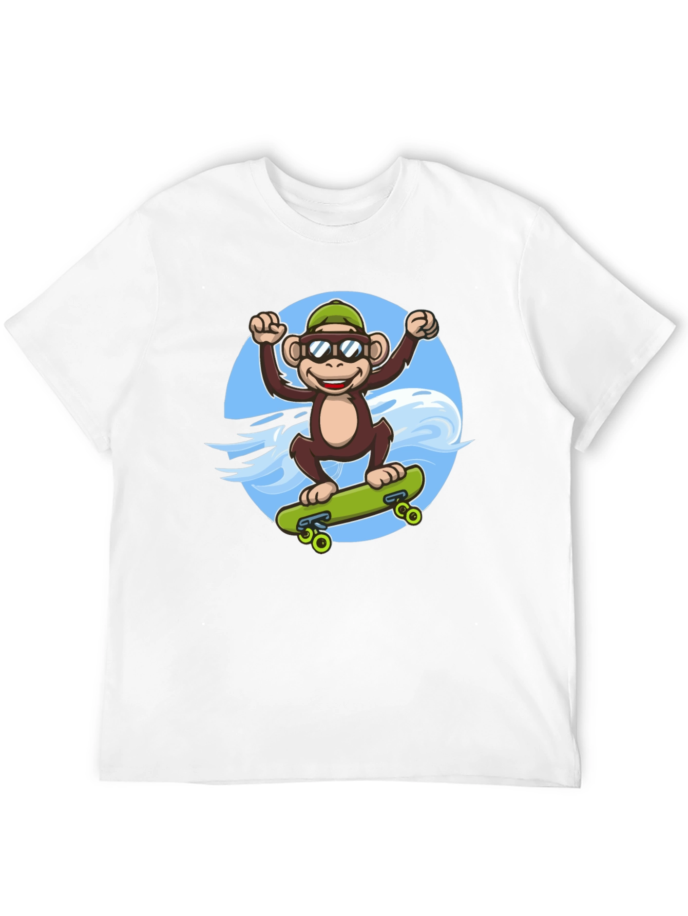 Monkey Skateboarder T-Shirt - Cool Graphic Tee