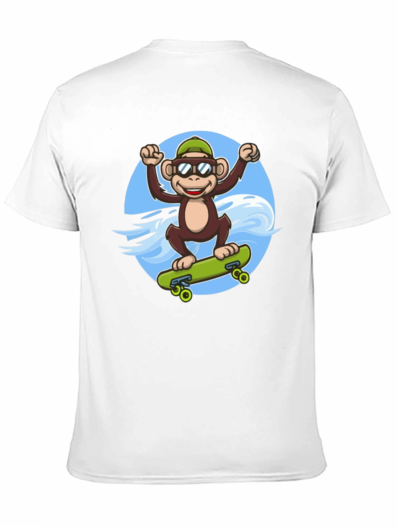 Monkey Skateboarder T-Shirt - Cool Graphic Tee