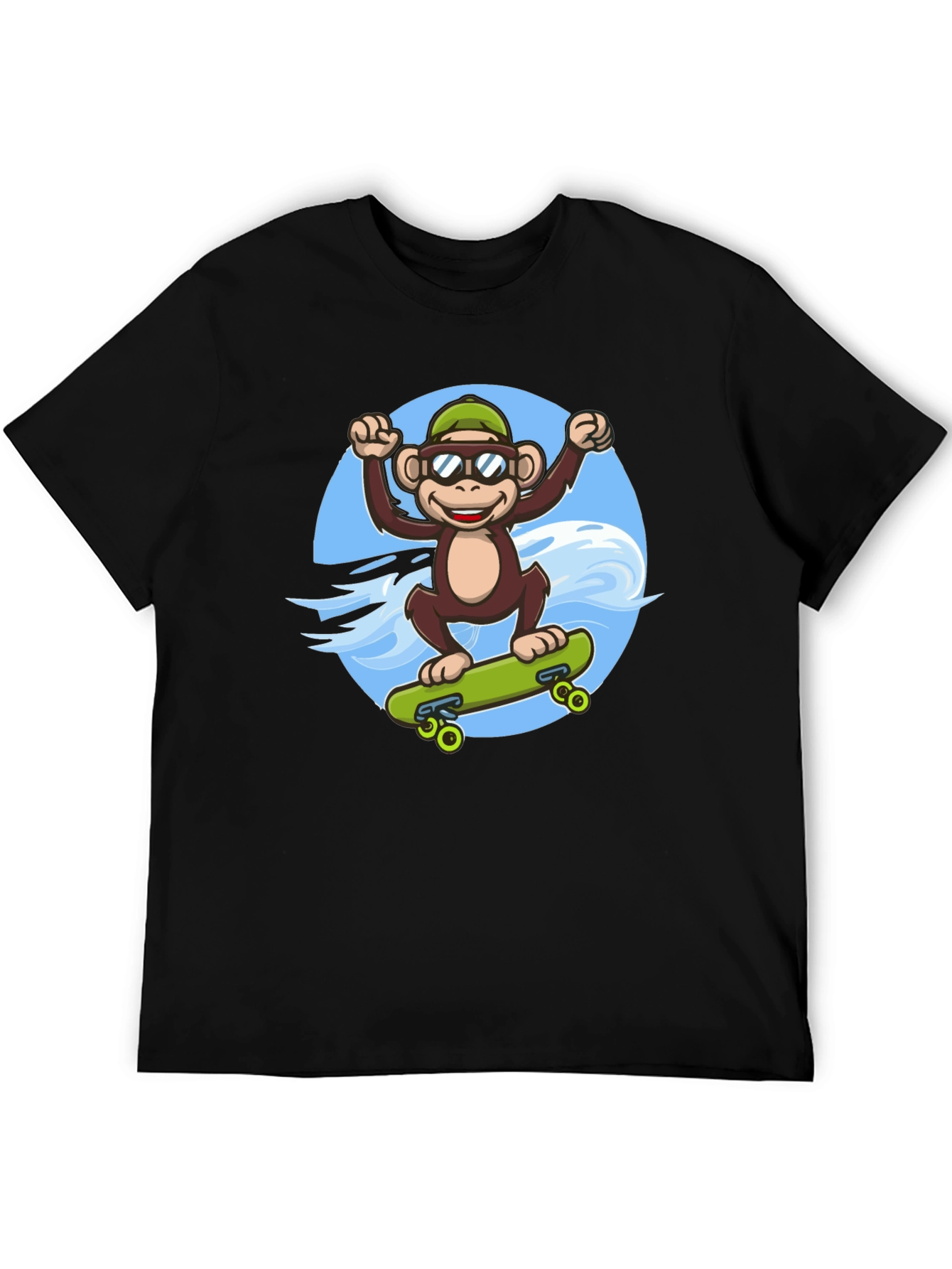 Monkey Skateboarder T-Shirt - Cool Graphic Tee