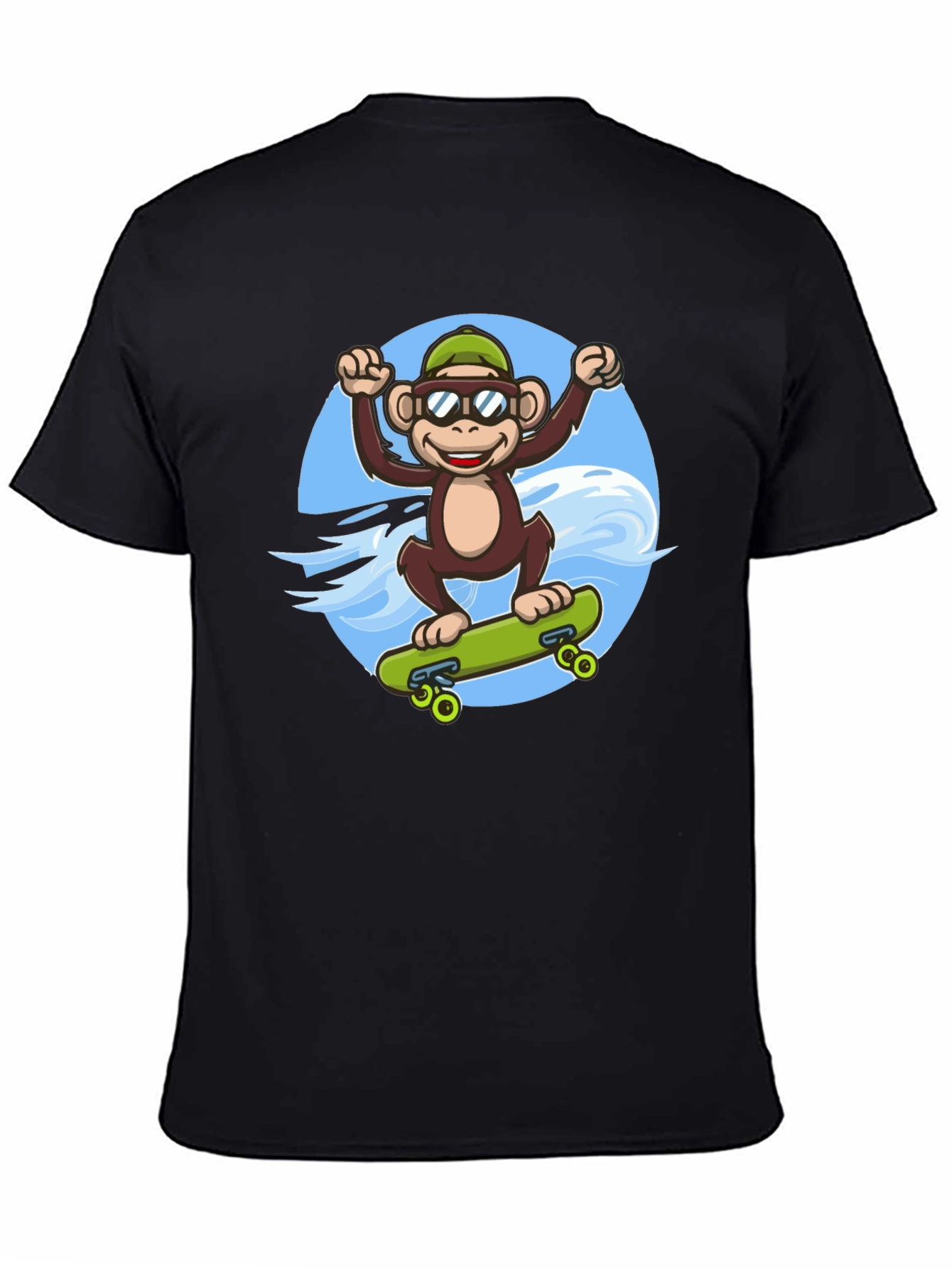 Monkey Skateboarder T-Shirt - Cool Graphic Tee