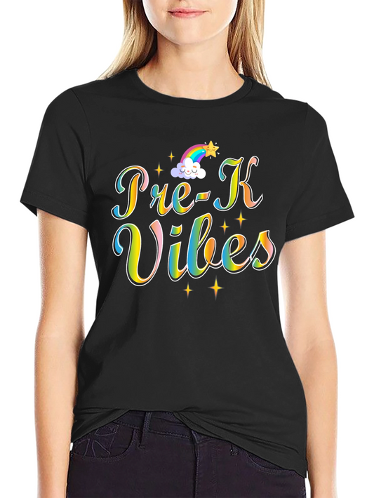 Pre-K Vibes Rainbow Graphic T-Shirt