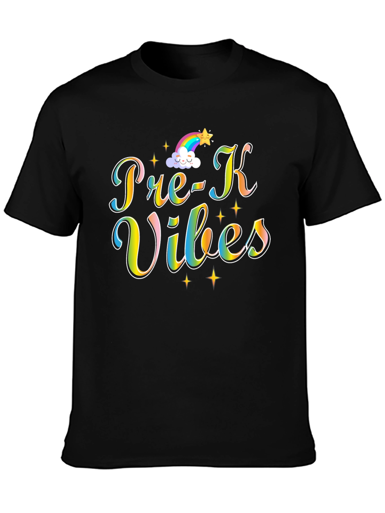 Pre-K Vibes Rainbow Graphic T-Shirt