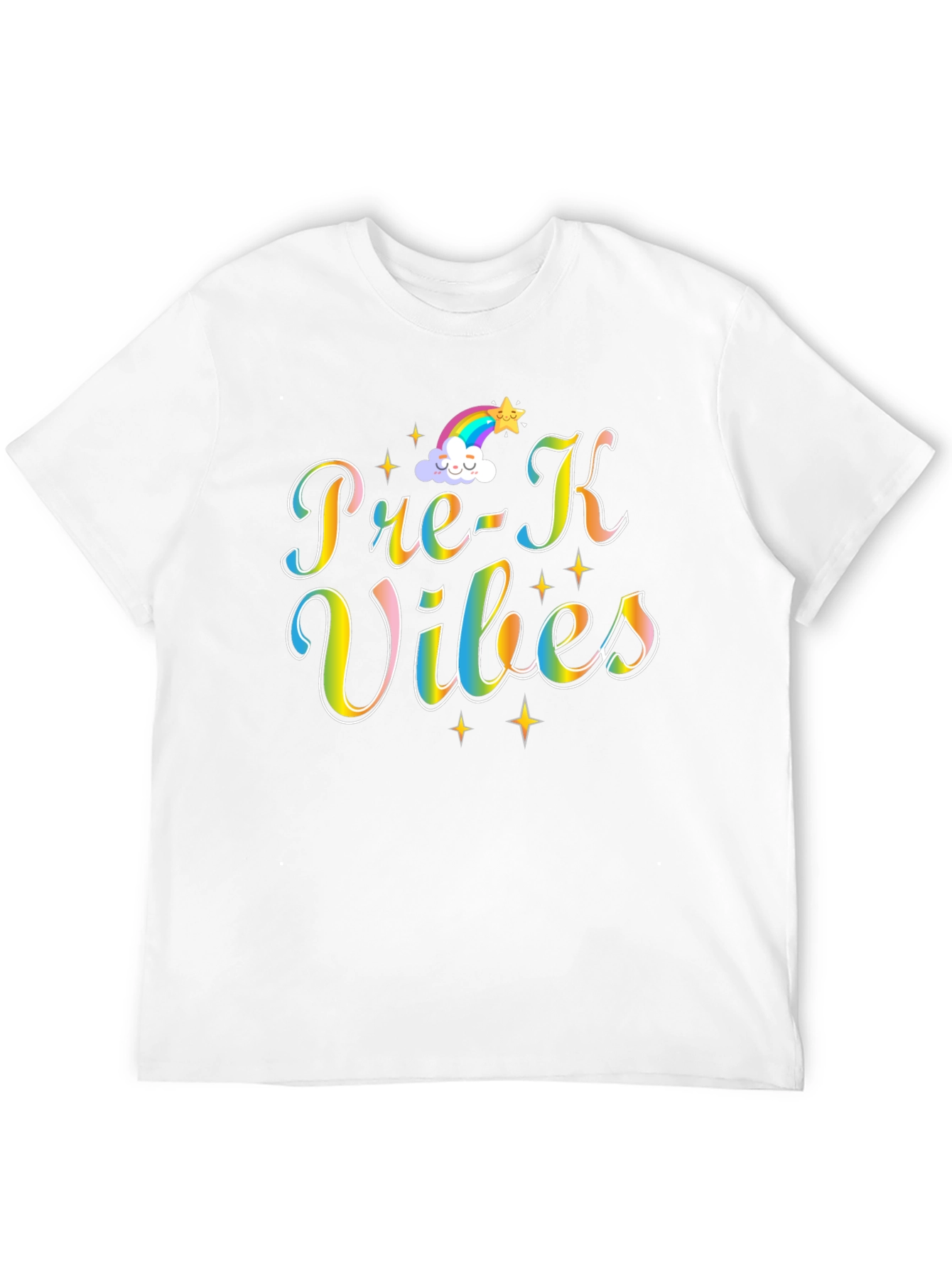 Pre-K Vibes Rainbow Graphic T-Shirt