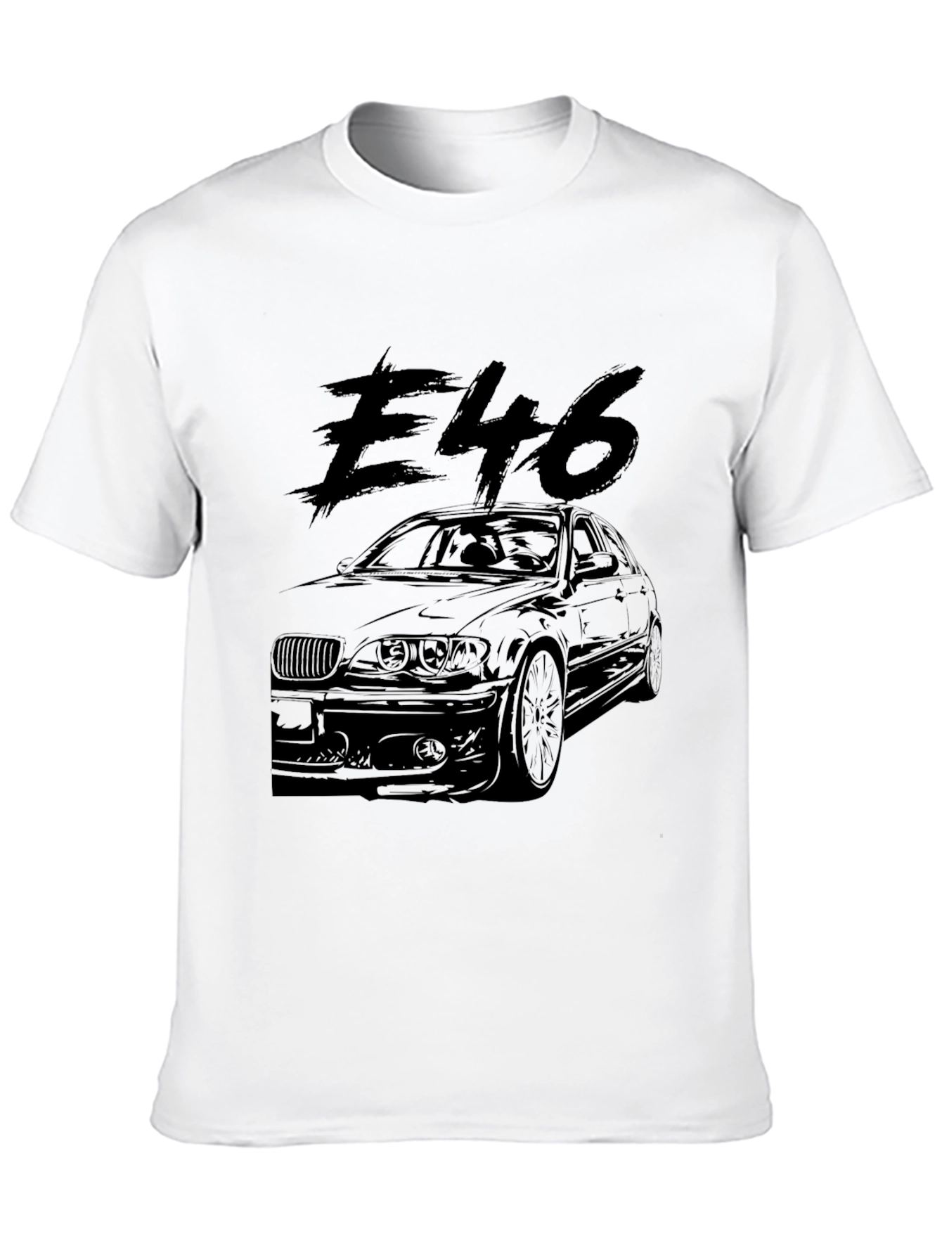 E46 Car Graphic T-Shirt - Black