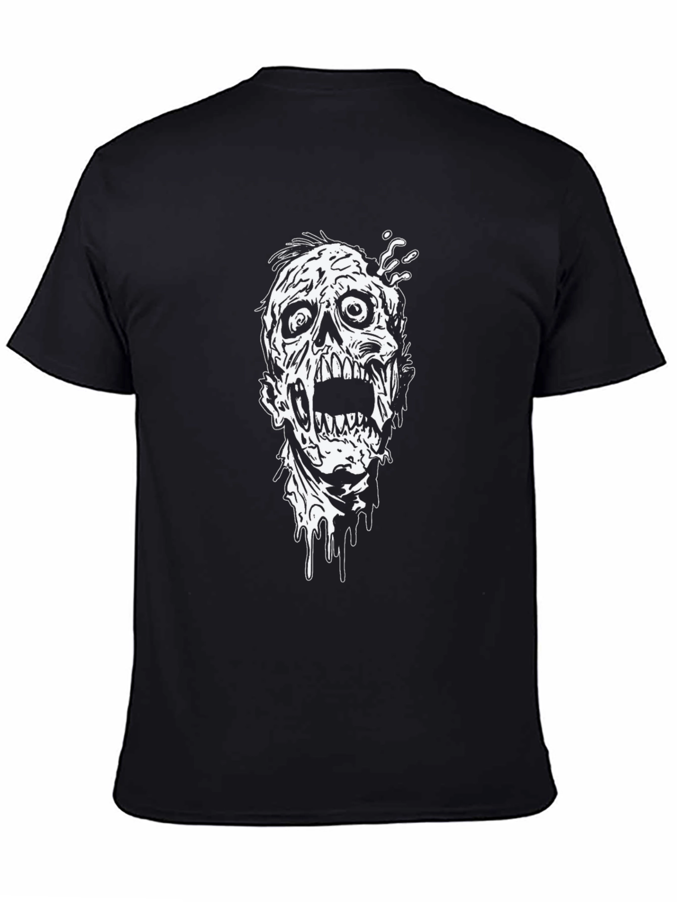 Zombie Graphic T-Shirt - Black Cotton Tee