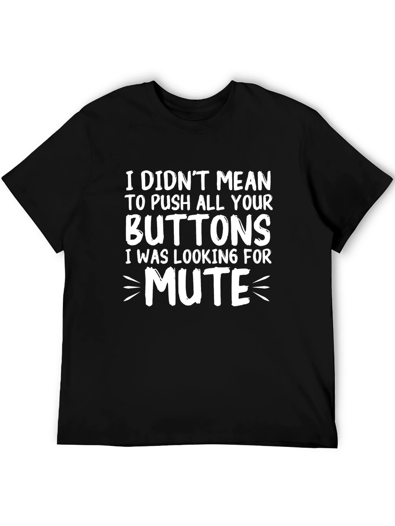 Funny Mute Button Graphic T-Shirt