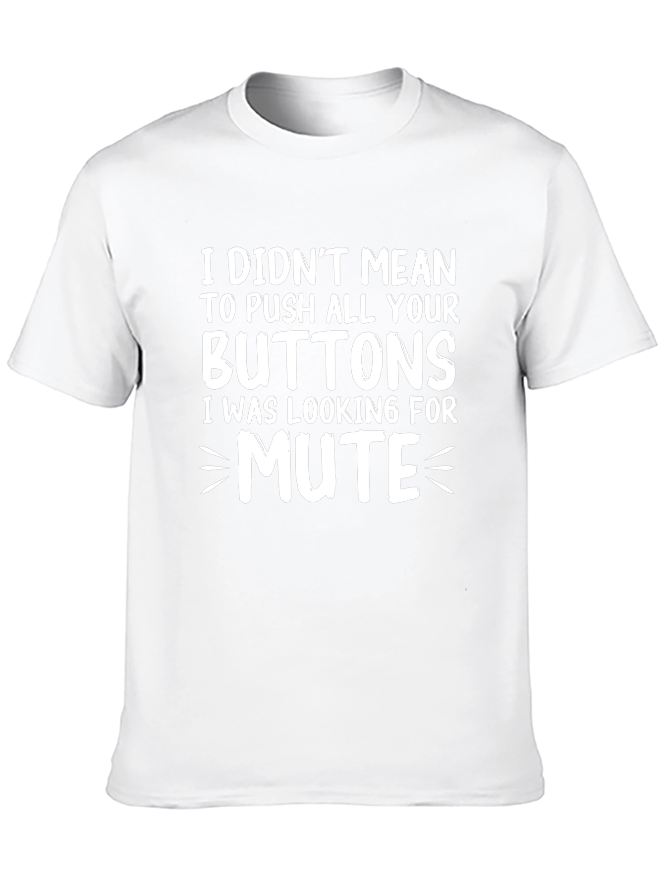 Funny Mute Button Graphic T-Shirt