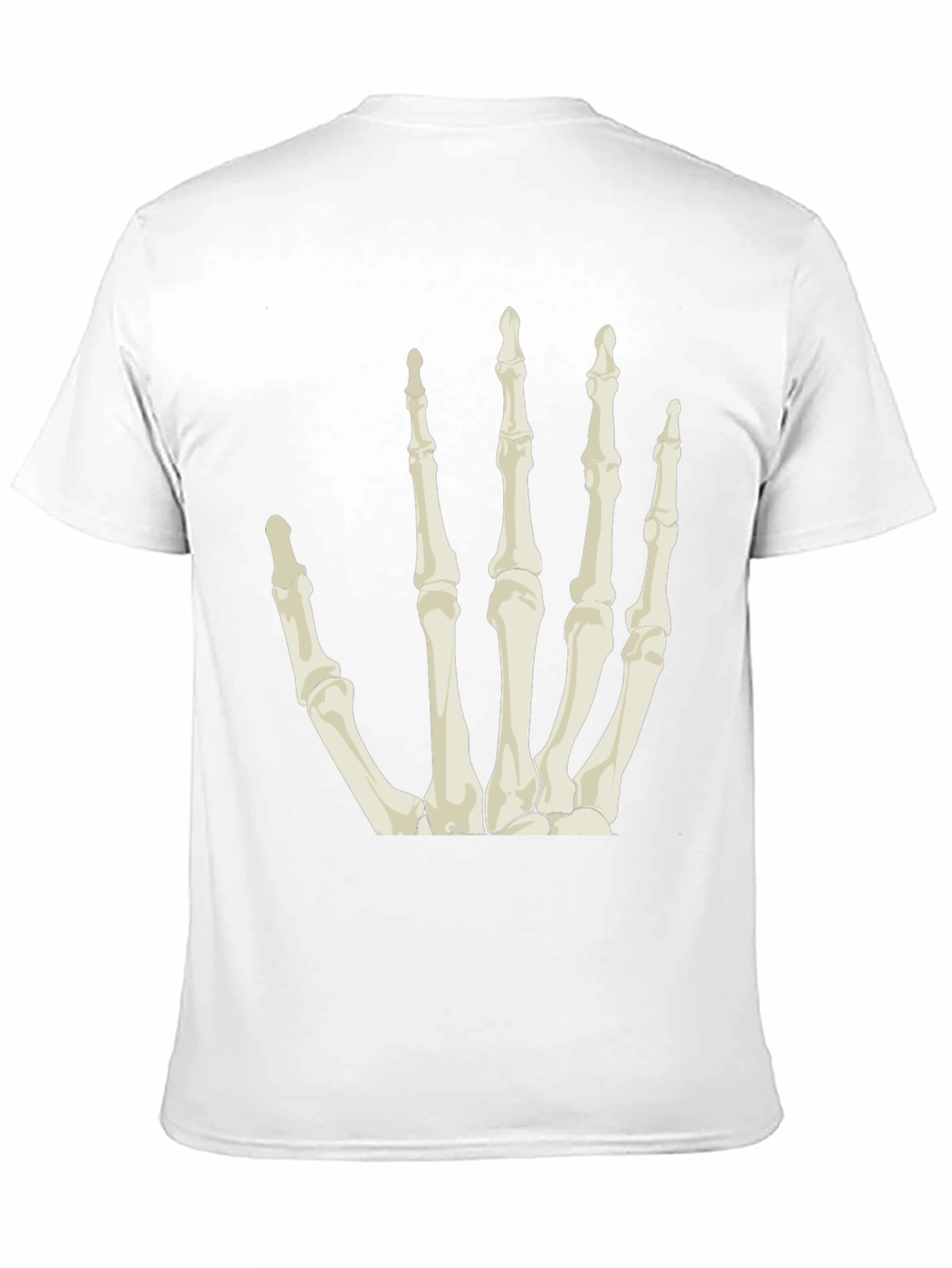 Skeleton Hand Graphic Tee - Black Cotton T-Shirt