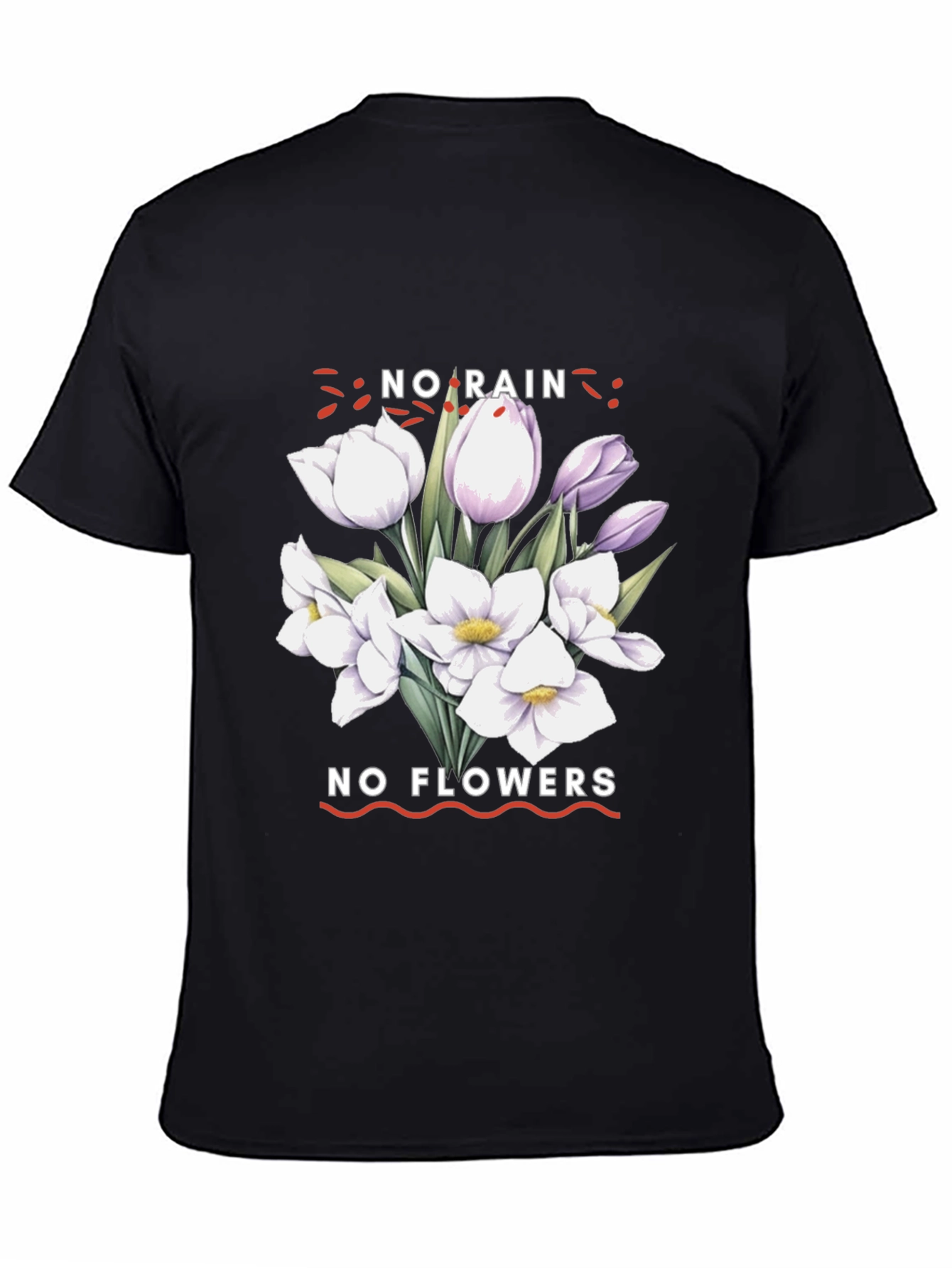 No Rain No Flowers Graphic Tee - Black