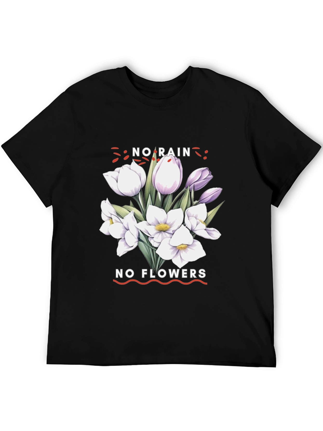 No Rain No Flowers Graphic Tee - Black