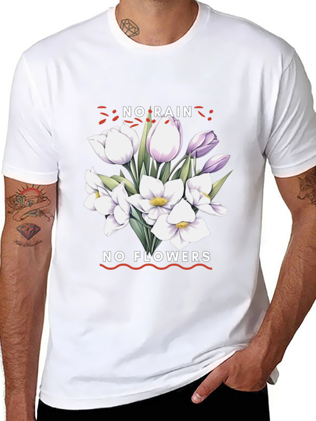 No Rain No Flowers Graphic Tee - Black