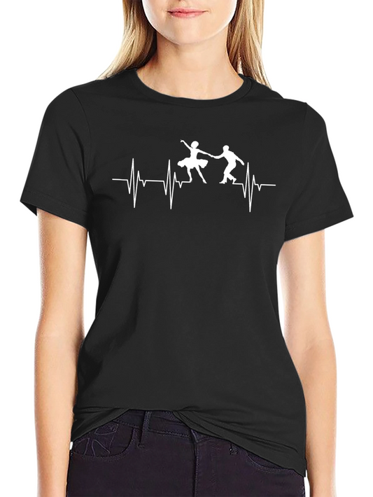 Dancing Heartbeat Graphic T-Shirt - Rhythm of Dance