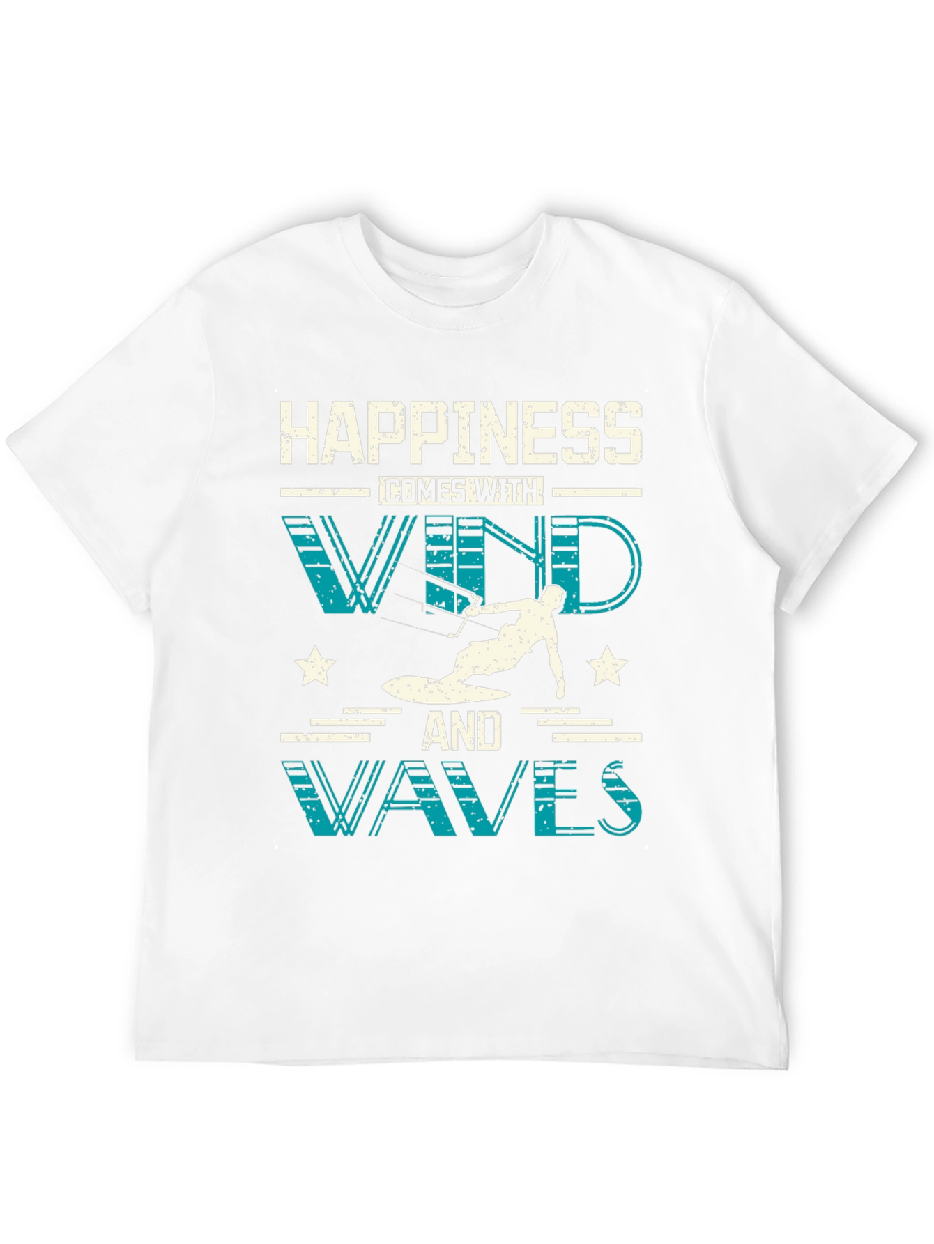 Happiness with Wind and Waves Graphic T-Shirt