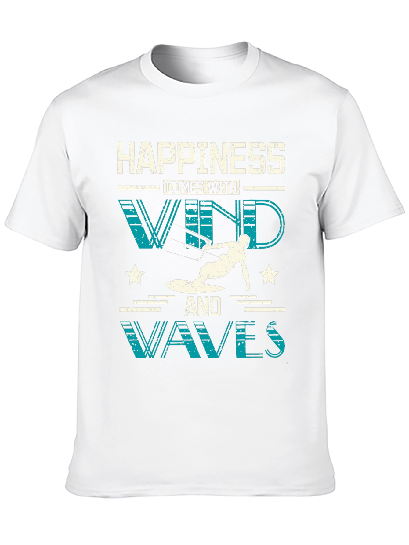 Happiness with Wind and Waves Graphic T-Shirt