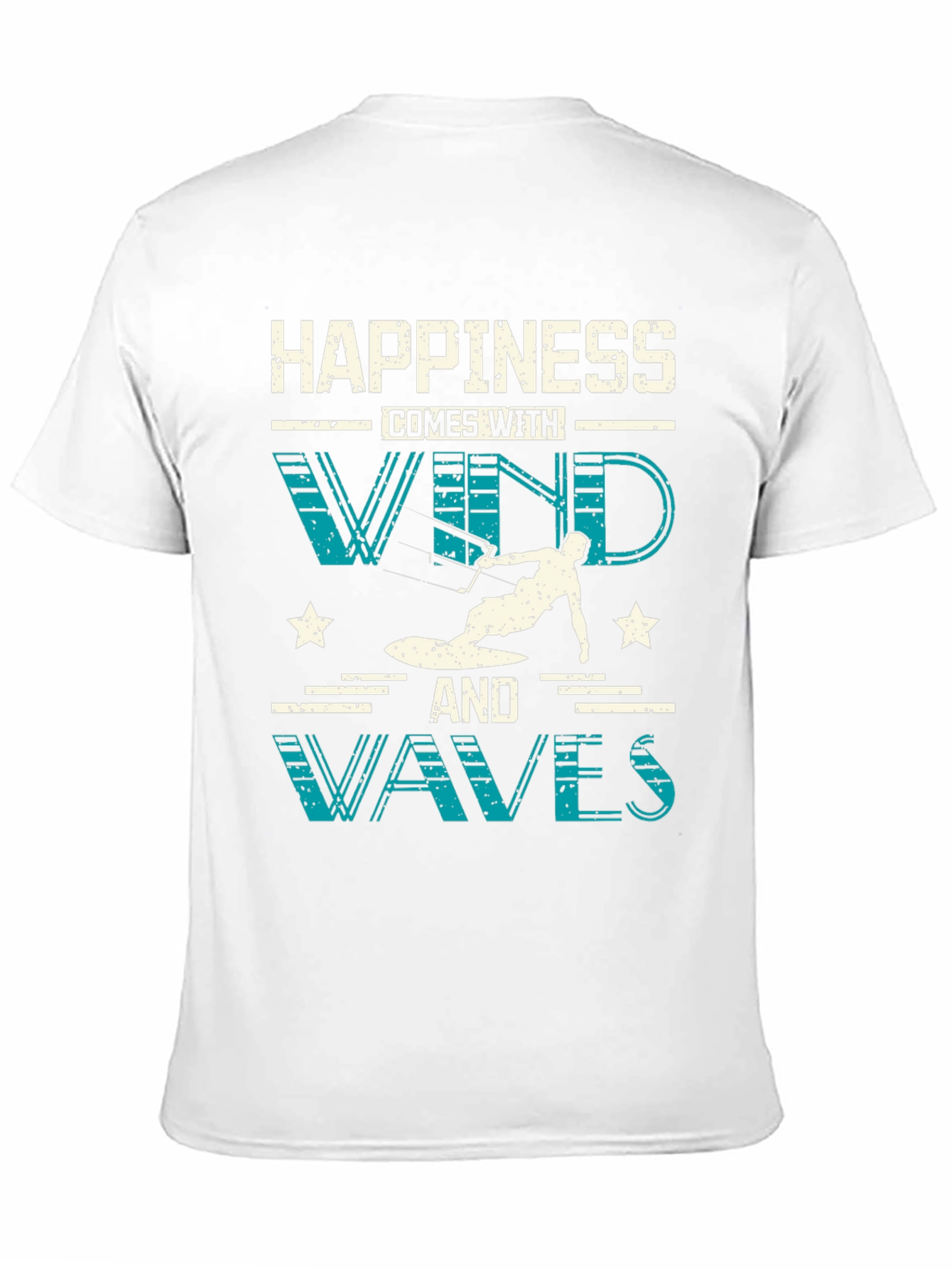 Happiness with Wind and Waves Graphic T-Shirt