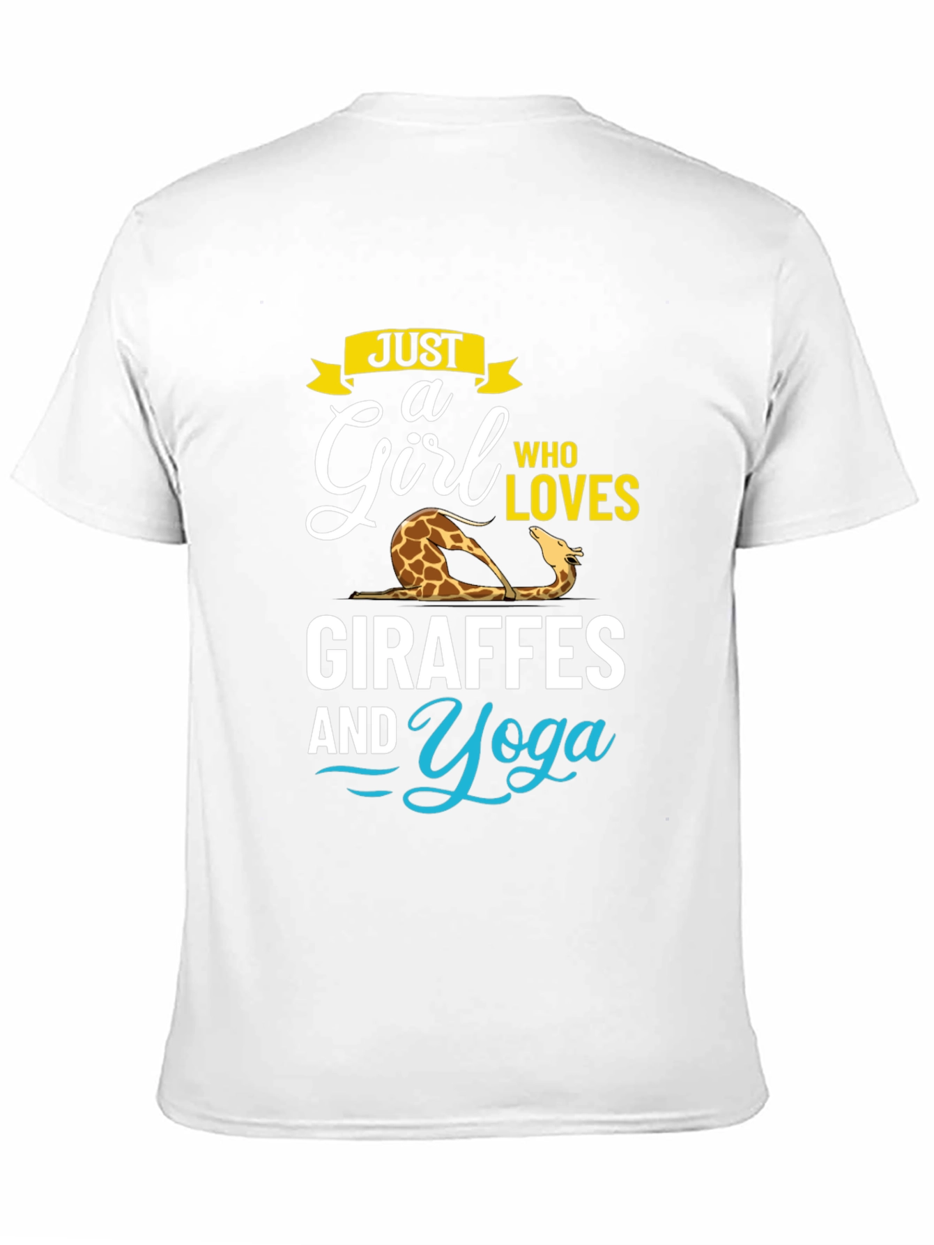 Giraffe Yoga Lover Black T-Shirt