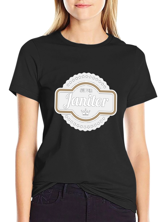 Super Janitor T-Shirt - Black Cotton Tee