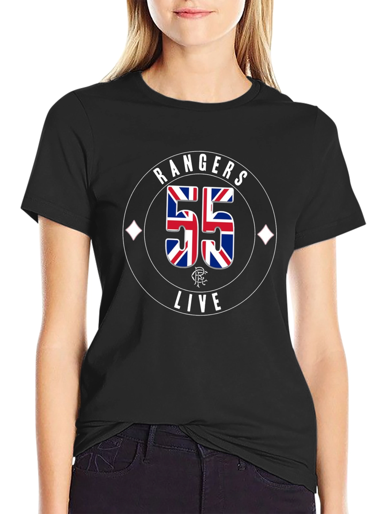 Rangers FC 55 Champions T-Shirt - Black