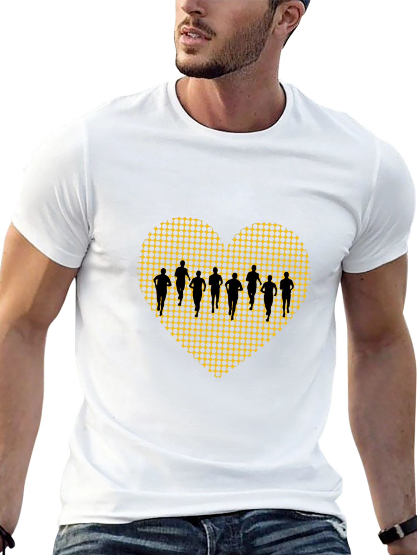 Runners Heart Black T-Shirt