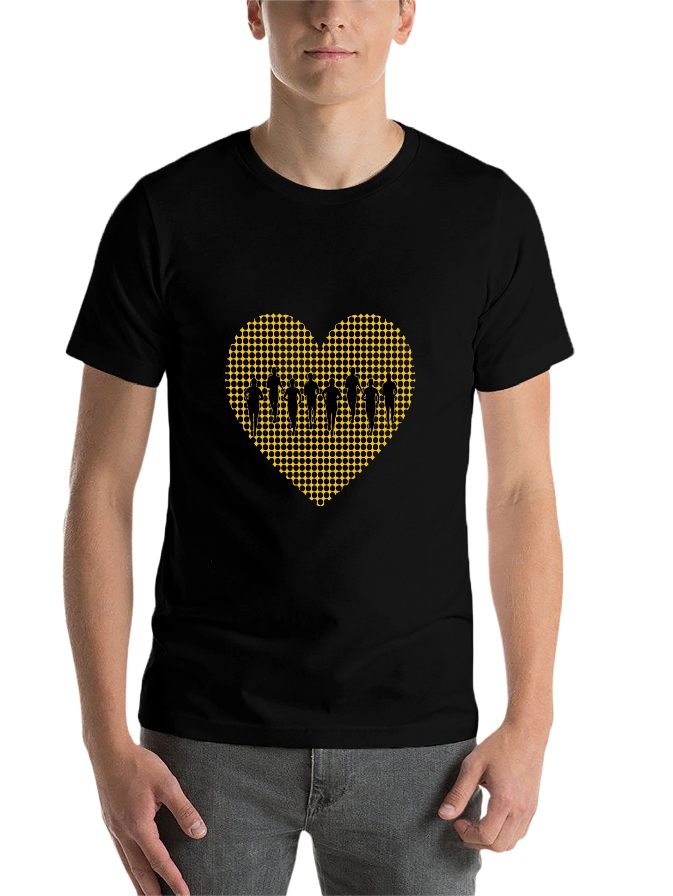 Runners Heart Black T-Shirt