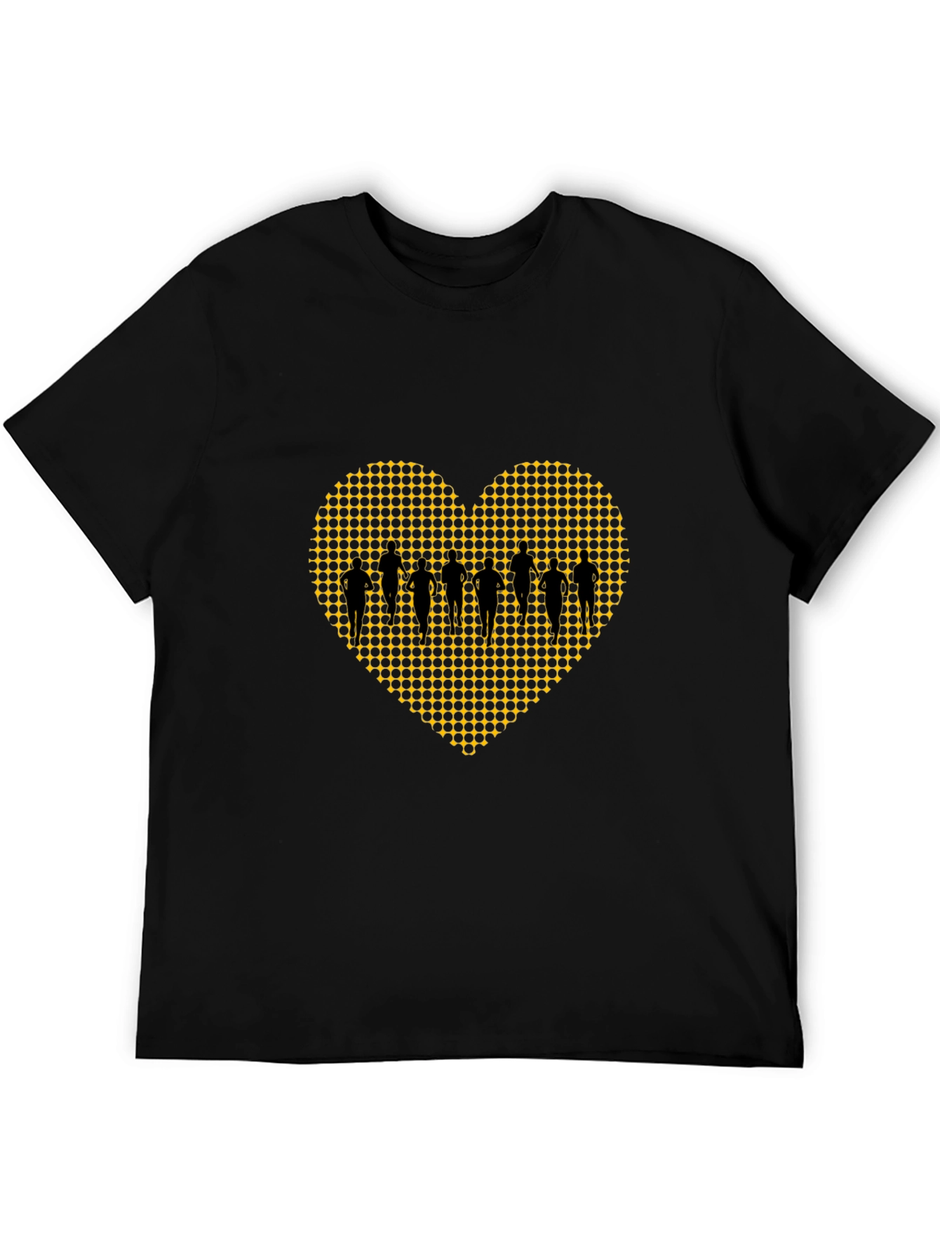 Runners Heart Black T-Shirt
