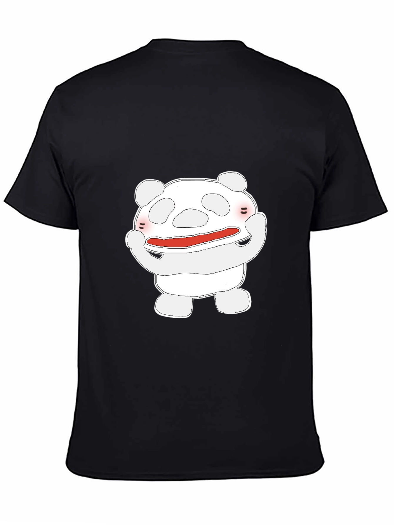 Cute Cartoon Character Graphic T-Shirt - Black