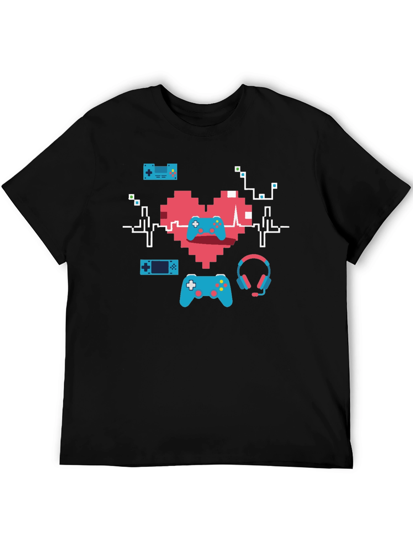Gamer Heartbeat T-Shirt - Pixel Art Gaming Tee