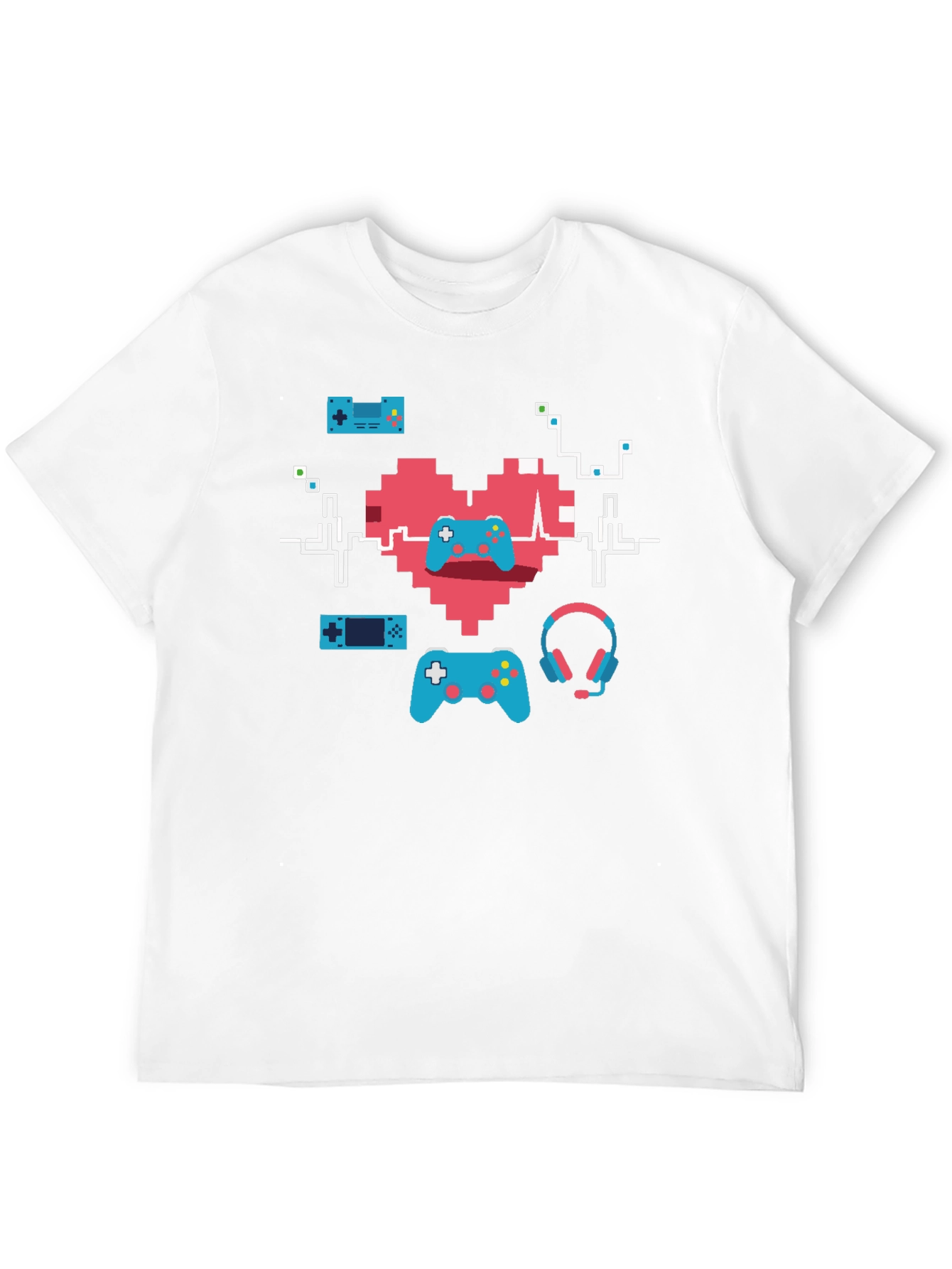 Gamer Heartbeat T-Shirt - Pixel Art Gaming Tee