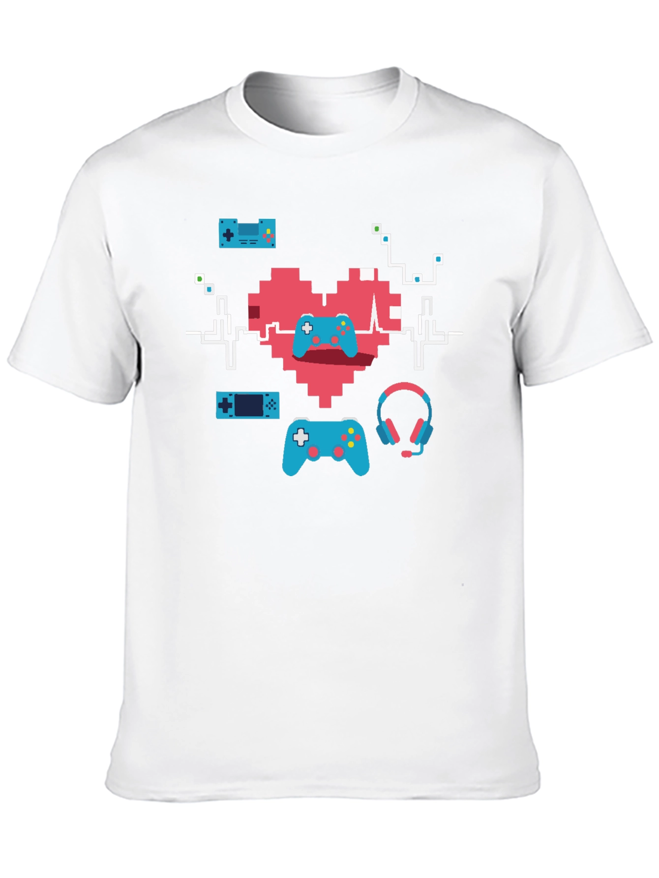 Gamer Heartbeat T-Shirt - Pixel Art Gaming Tee